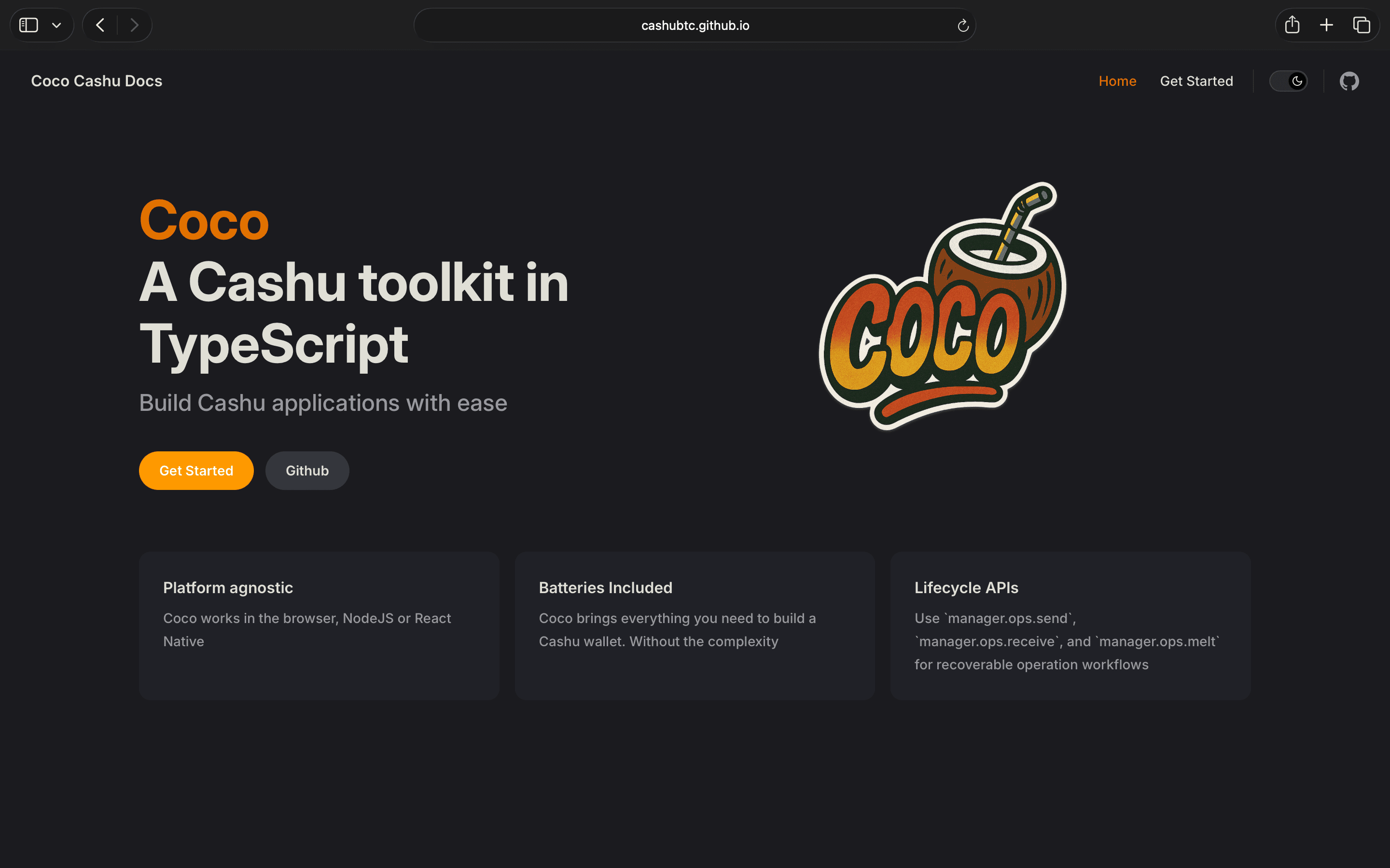 Coco main page